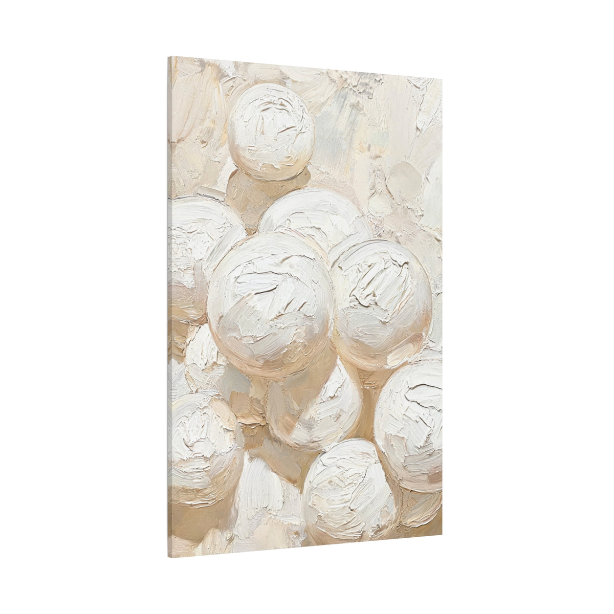 Silk Spheres - Abstract White Wall Art