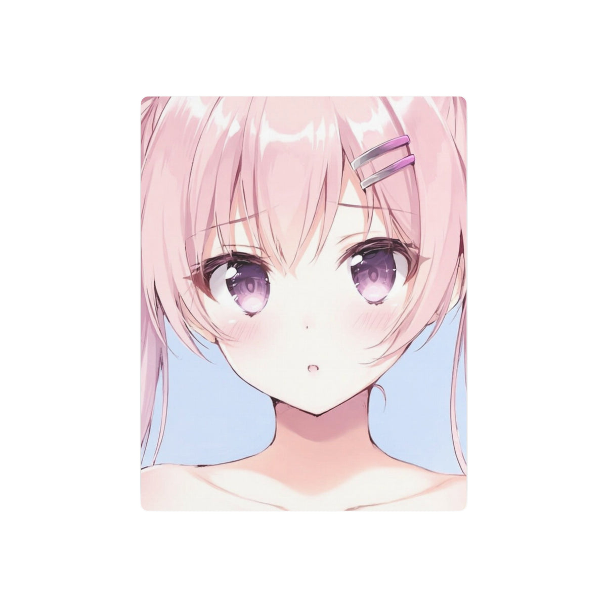 Bare Beauty - Pastel Anime Girl Metal Poster