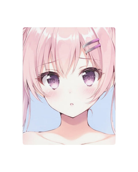 Bare Beauty - Pastel Anime Girl Metal Poster