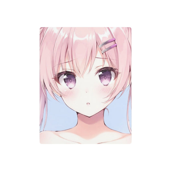 Bare Beauty - Pastel Anime Girl Metal Poster