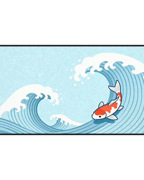 Koi Joy - Japanese Great Wave Desk Mat