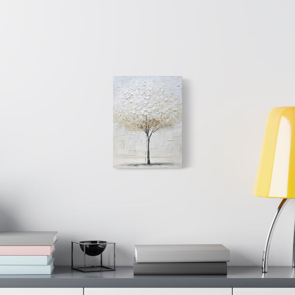 Momentary Flowering  - Textured White Tree Wall Art