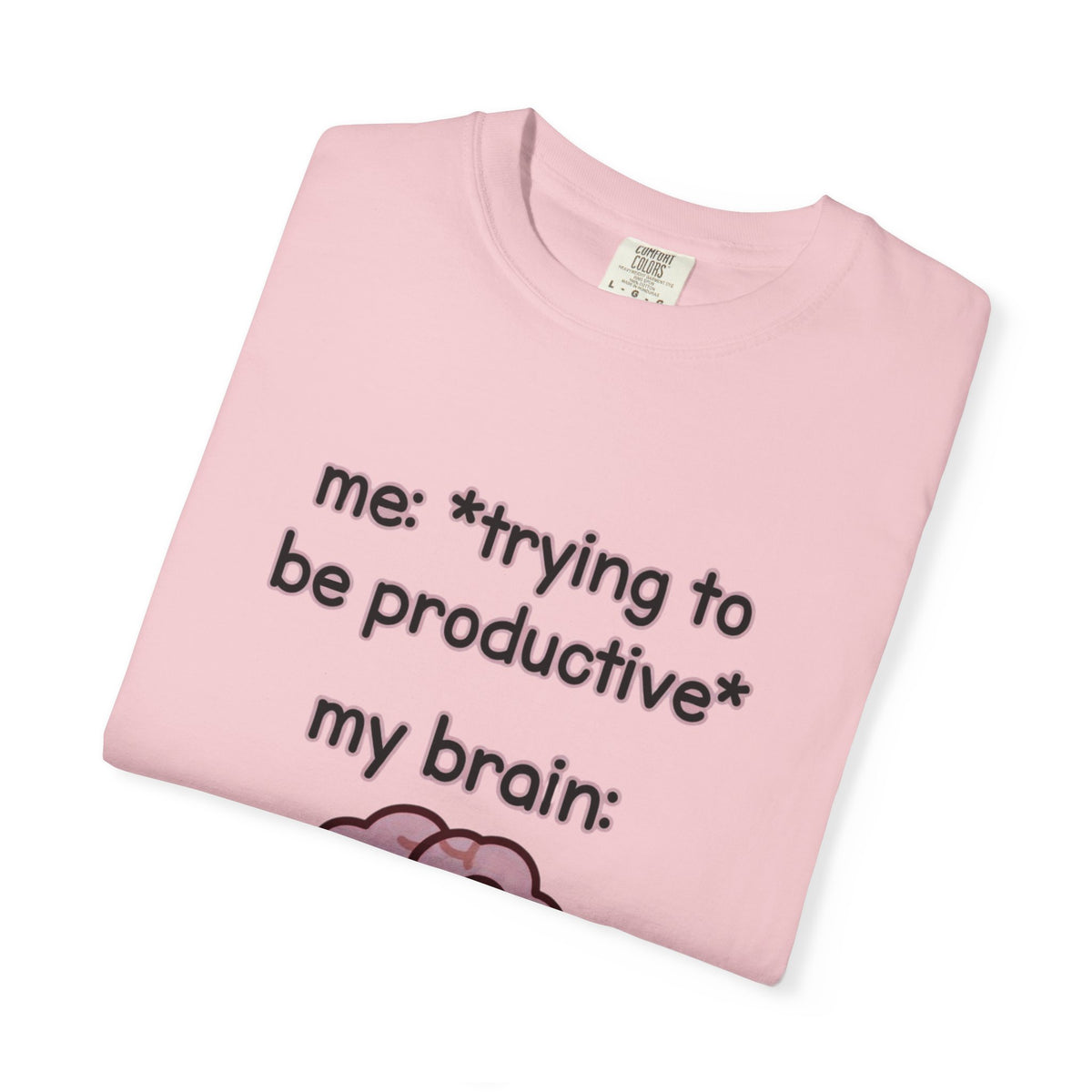 Trying to be Productive - Kawaii Brain Anime T-Shirt