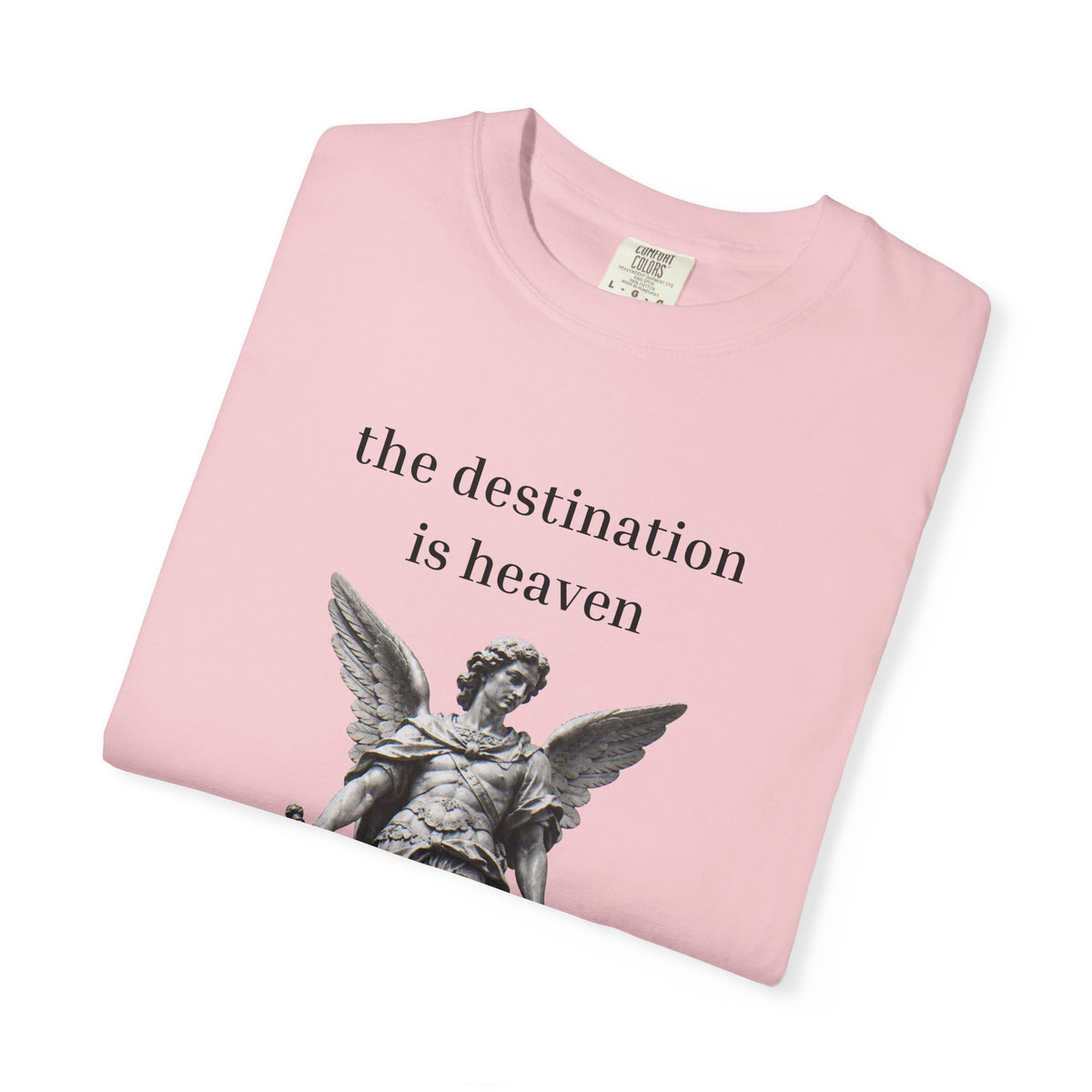 The Destination Is Heaven - Angel Statue Graphic T-Shirt