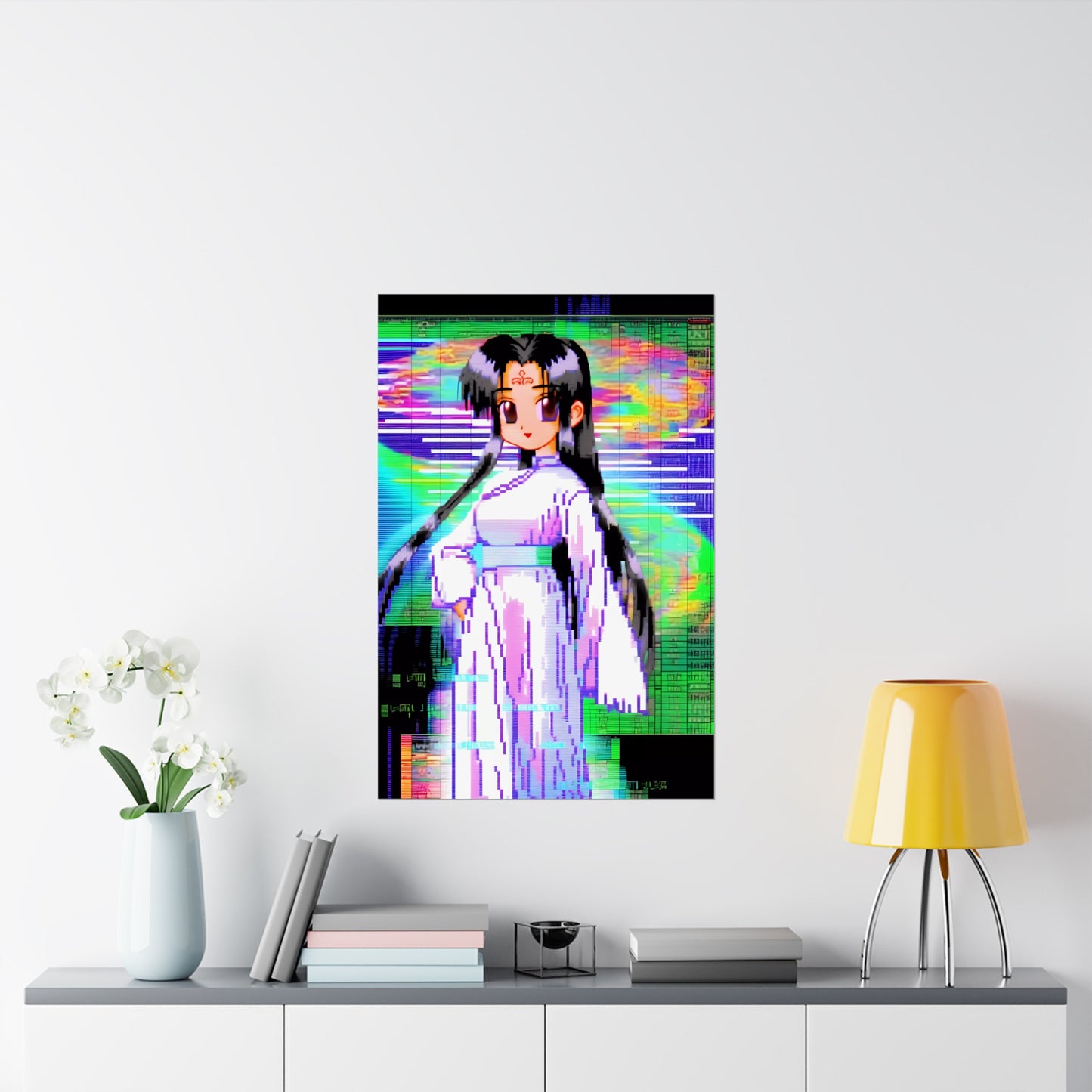 Harmony Disharmony - Pixel Anime Girl Poster