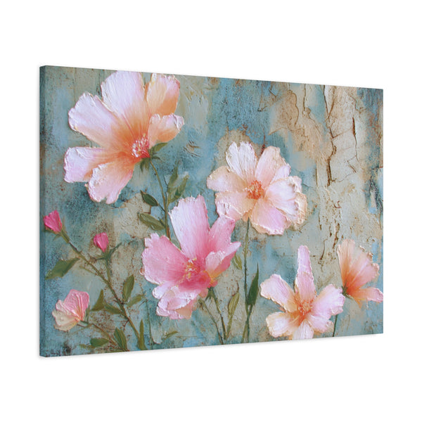 Delicate Blooming - Pink Flower Pastel Wall Art