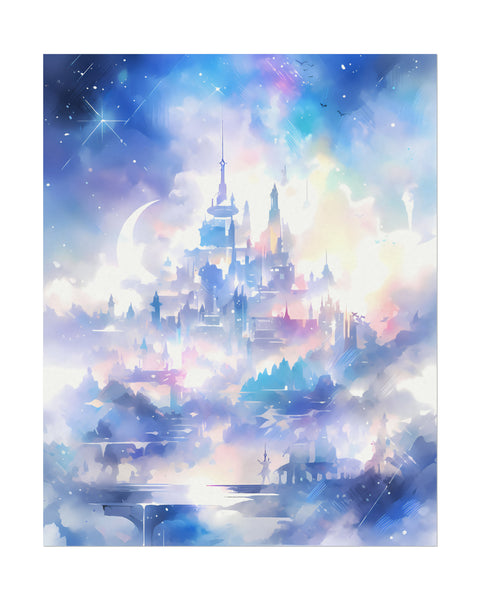 Kingdom of the Moonchildren - Anime Watercolor Poster