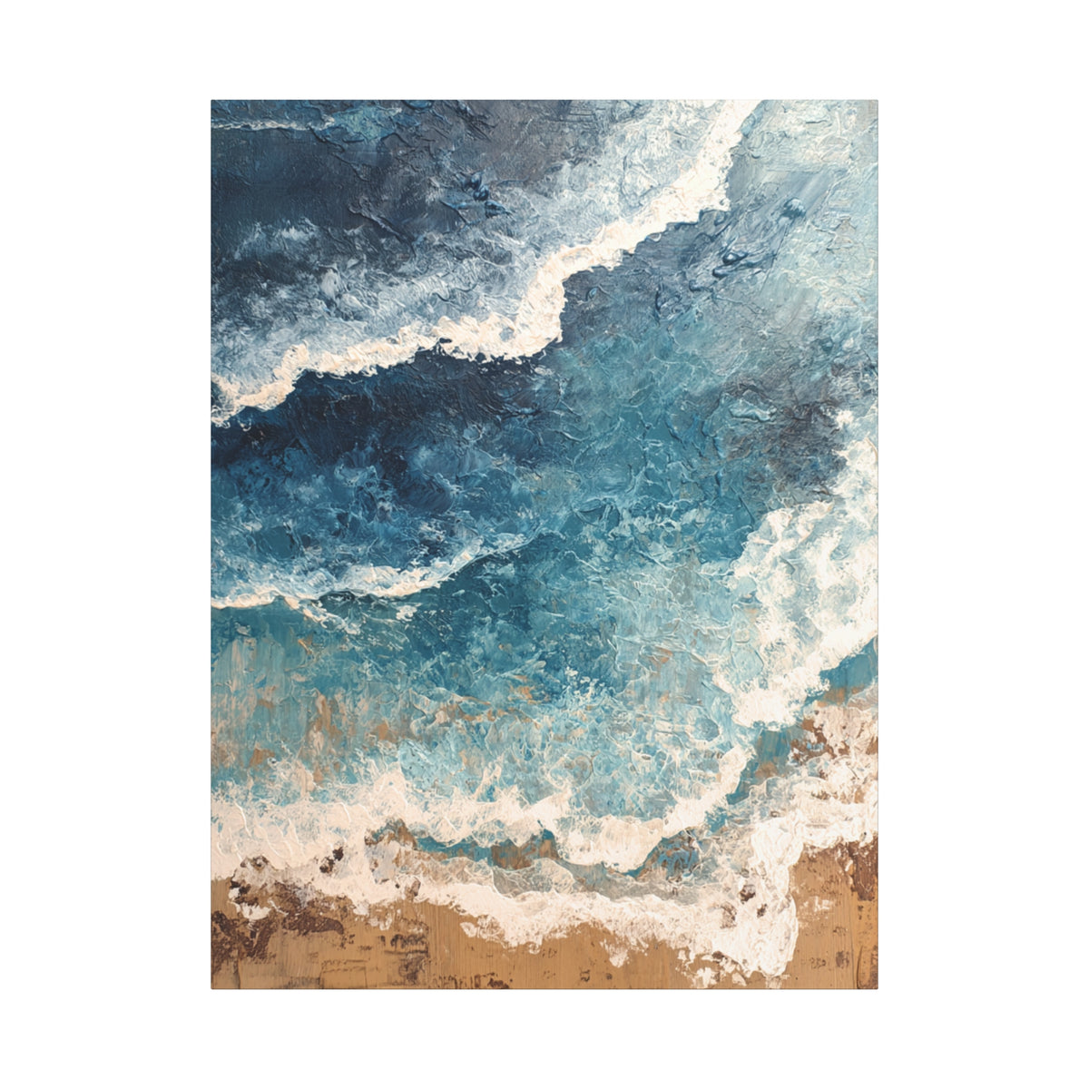 High Tide - Textured Beach Vertical Wall Art
