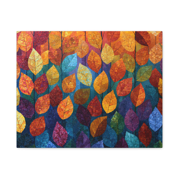 Autumn Mosaic - Textured Fall Wall Art