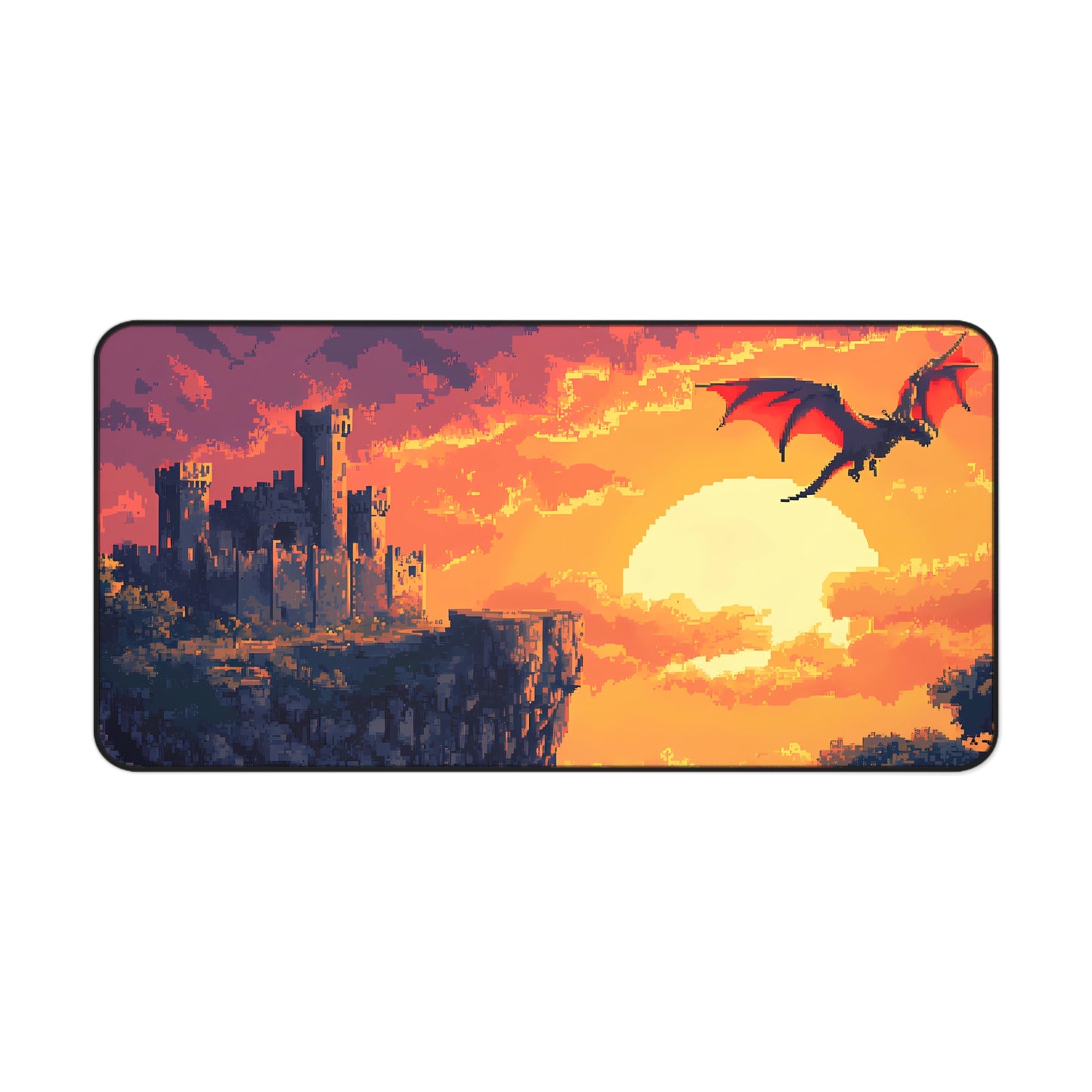 Dragon Kingdom - Pixel Art Fantasy Desk Mat