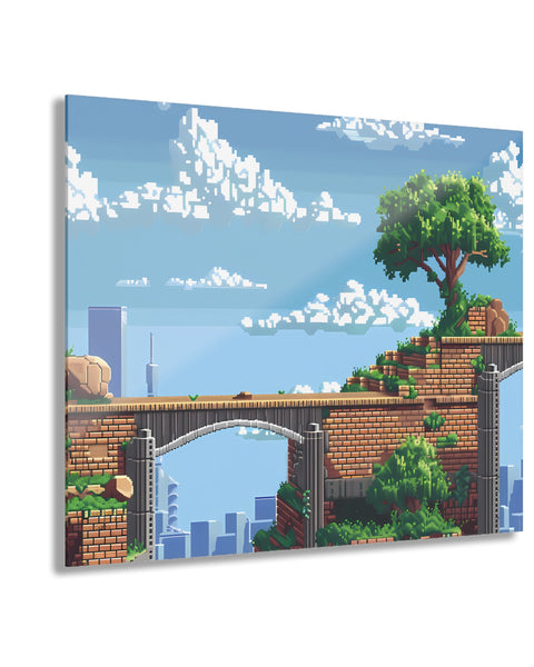 Oakland Ave. - 16-Bit Art Style Glass Painting