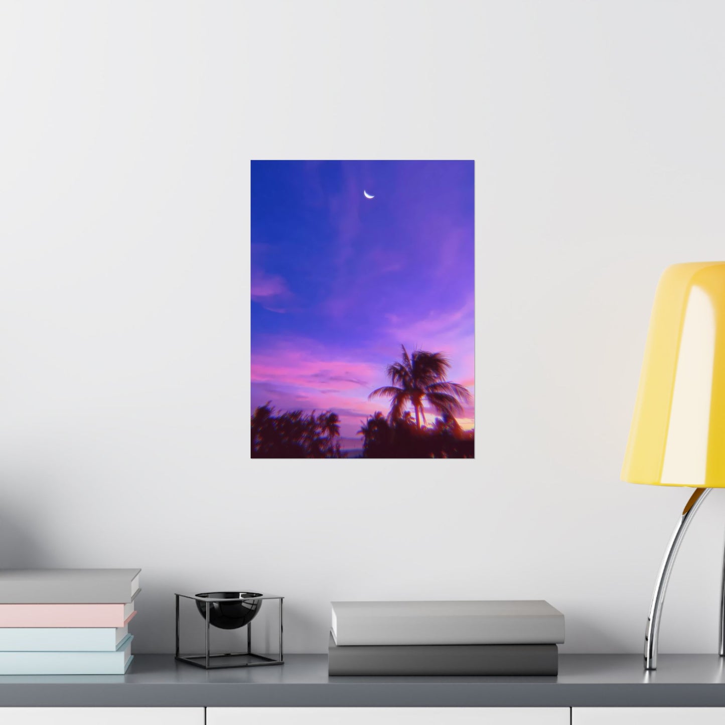 TROPICAL GLITCH - Aesthetic Purple Poster