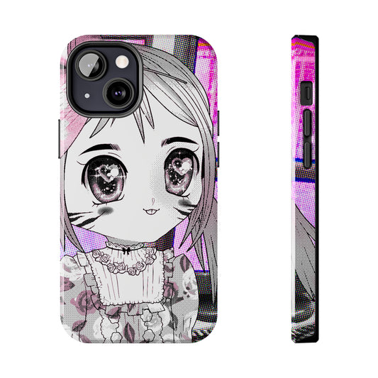 Manga Phone Case (Pink Heart Eyes)