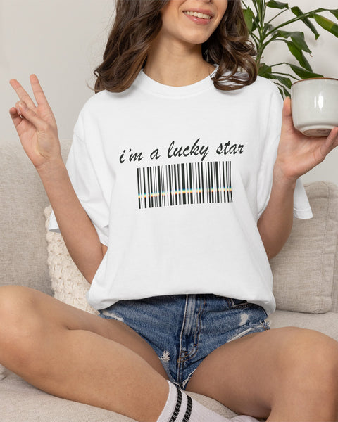 I'm a Lucky Star - Graphic Barcode T-Shirt