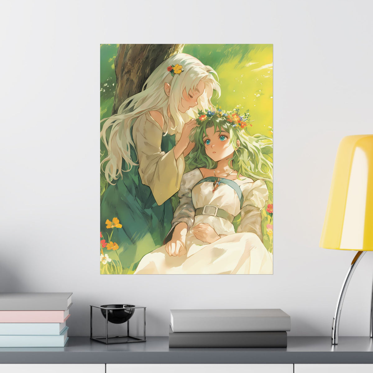 Flower Crown - Cute Anime Poster