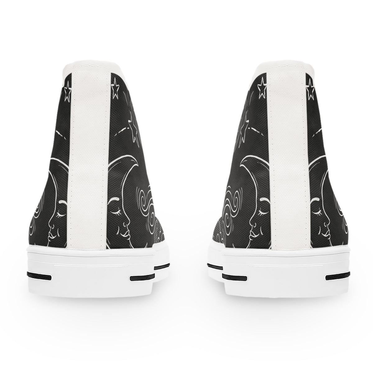 Night Sky Scribbles - Cute High-Top Sneakers