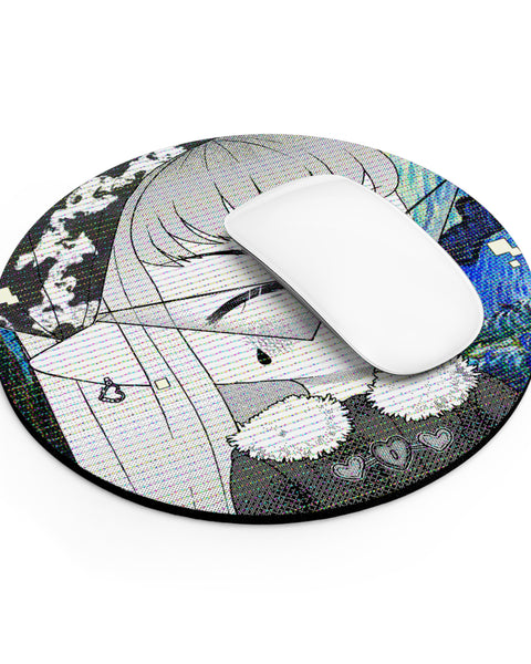 Cute Anime Mouse Pad (VHS Overlay)