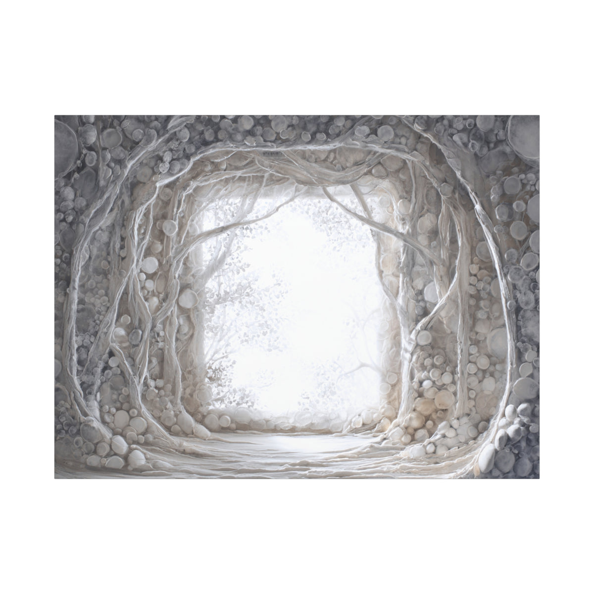 Pearl Hall - Textured White Fantasy Wall Art