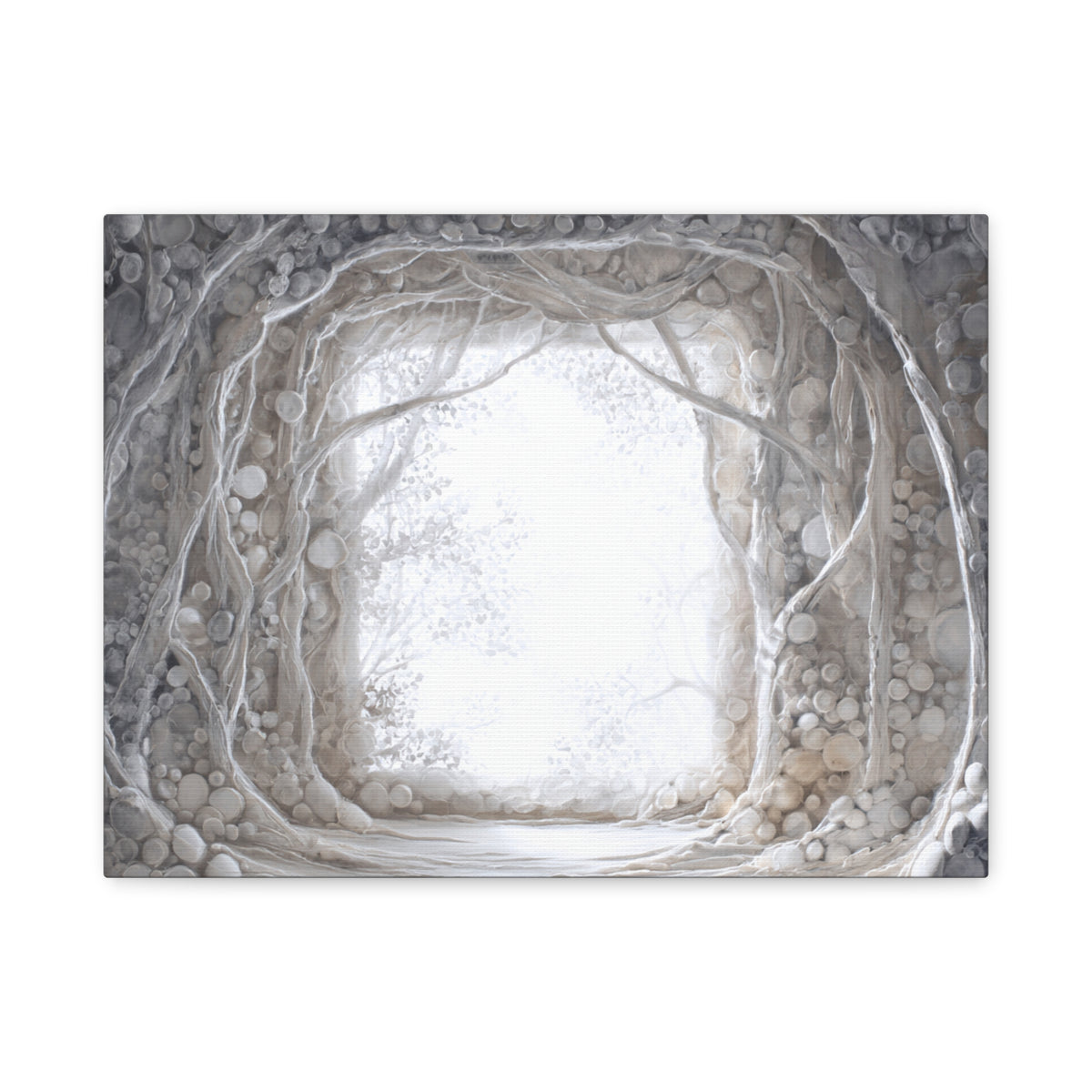 Pearl Hall - Textured White Fantasy Wall Art