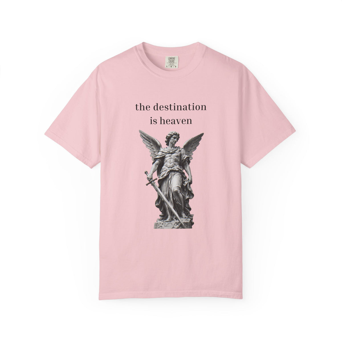 The Destination Is Heaven - Angel Statue Graphic T-Shirt
