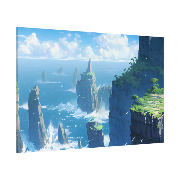 Sea Cliffs - Anime Canvas Print Fantasy Decor