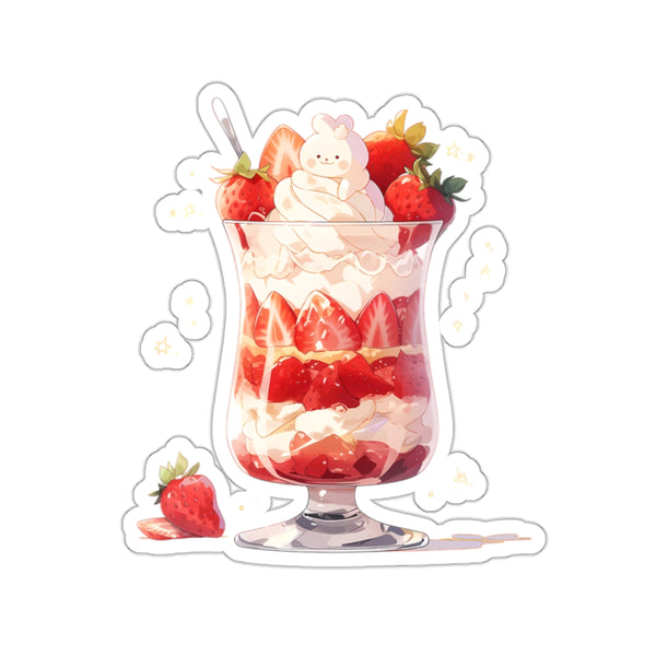Strawberry Bunny Parfait - Cute Anime Sticker