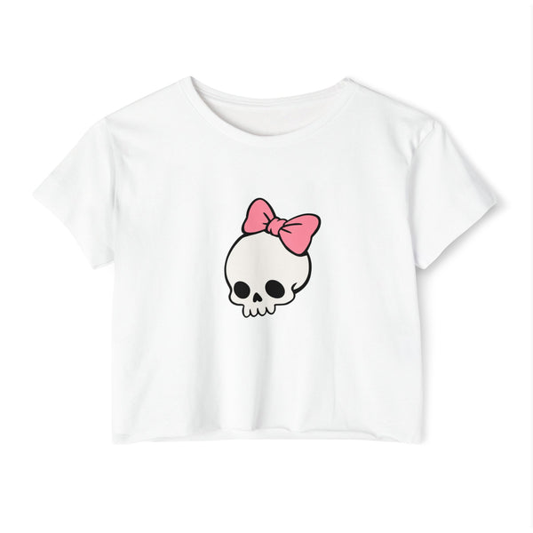 Literally Just a Skull - Pastel Goth Boxy Crop Tee