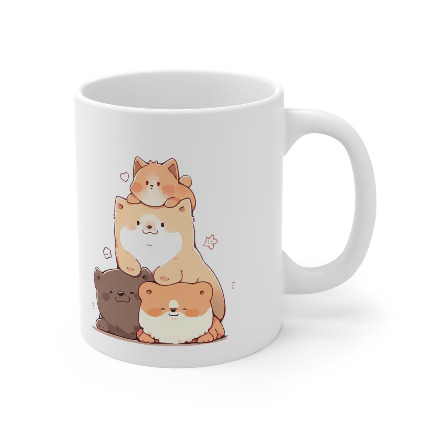 Dog Pile - Cute Anime Dog Mug