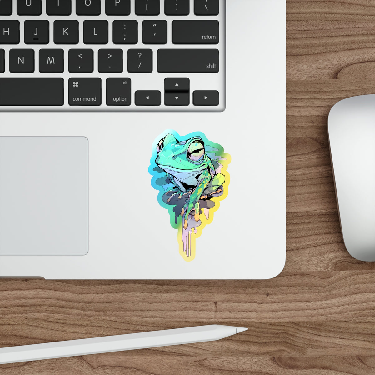 Sly Grin - Holographic Frog Sticker