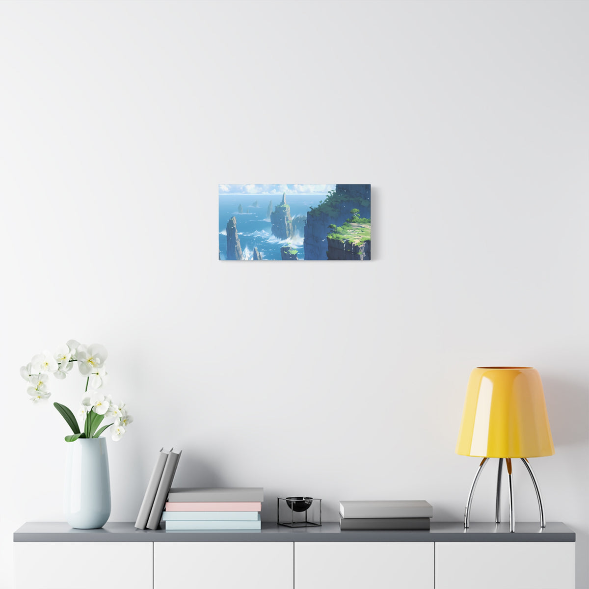 Sea Cliffs - Anime Canvas Print Fantasy Decor