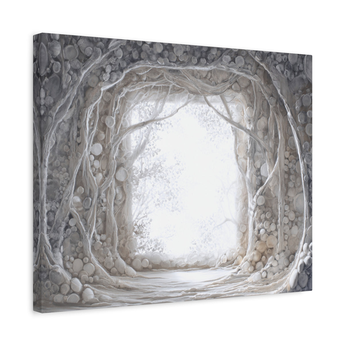 Pearl Hall - Textured White Fantasy Wall Art