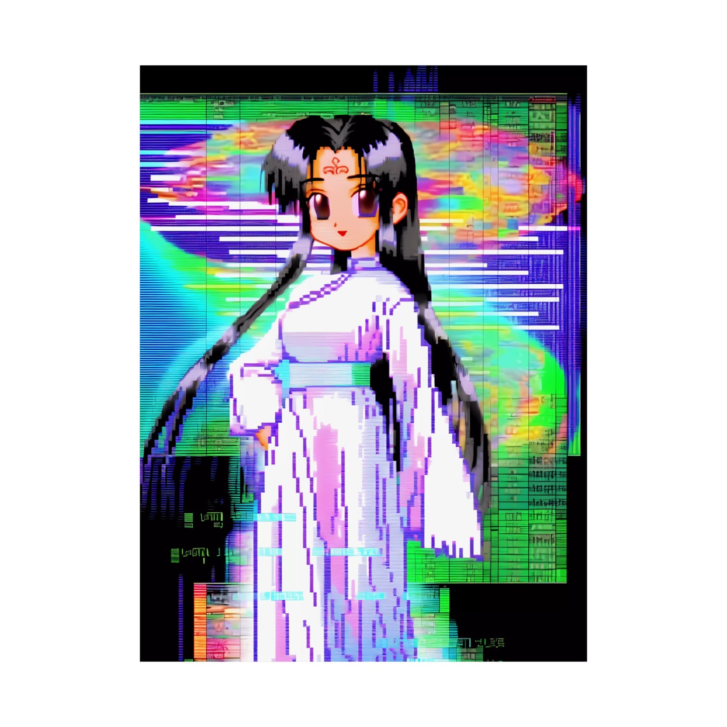 Harmony Disharmony - Pixel Anime Girl Poster