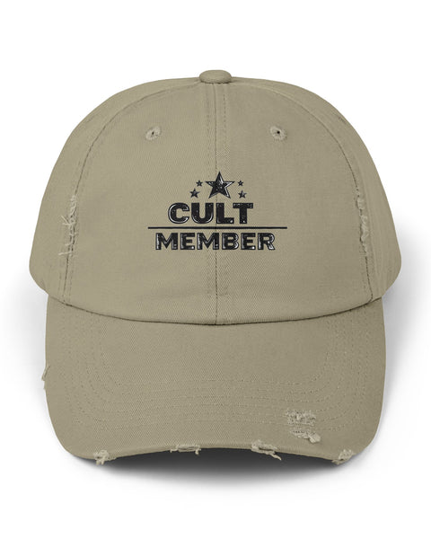 Cult Member - Military Aesthetic Distressed Cap