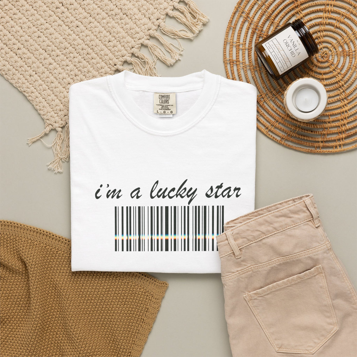 I'm a Lucky Star - Graphic Barcode T-Shirt