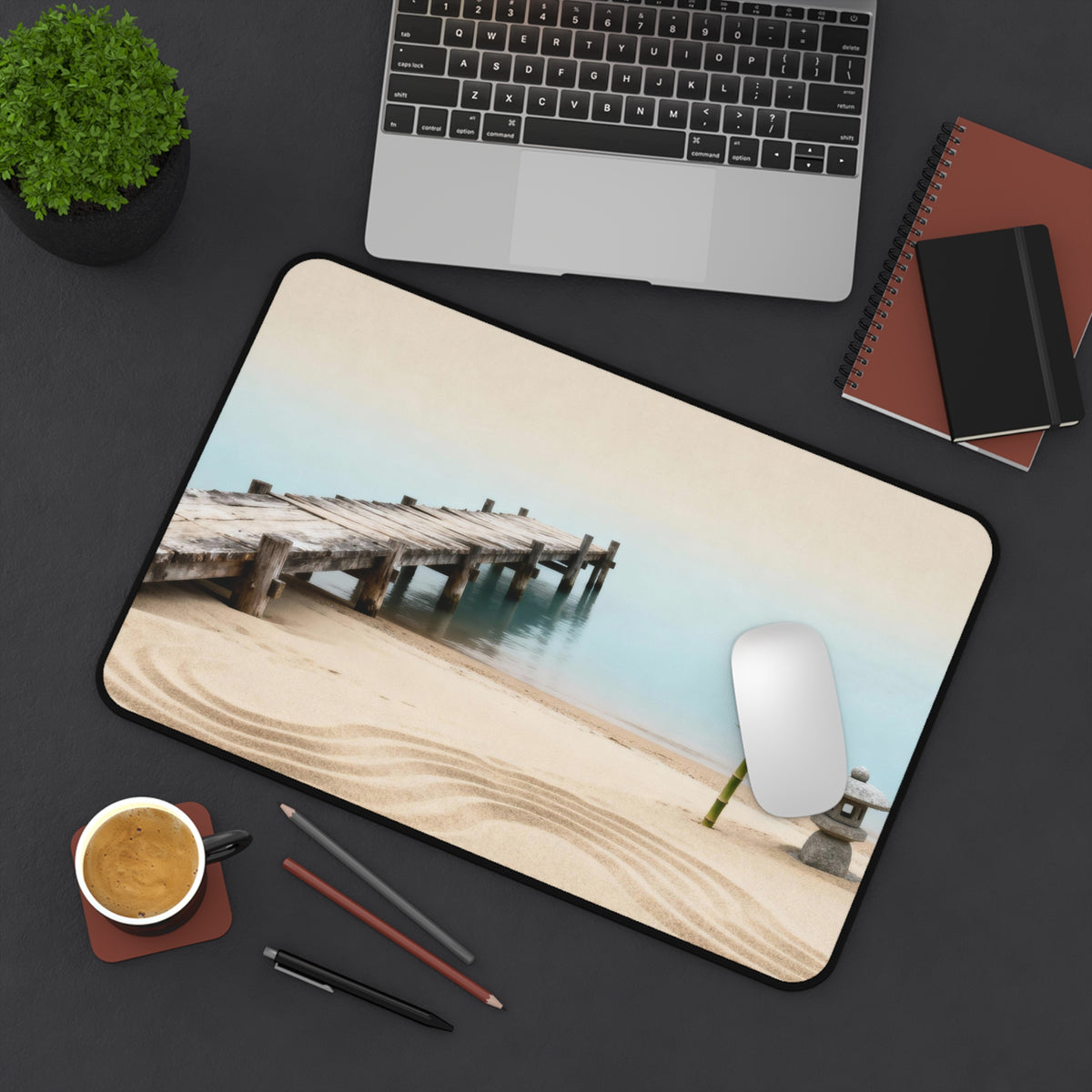 Zen Beach - Aesthetic Japanese Desk Mat
