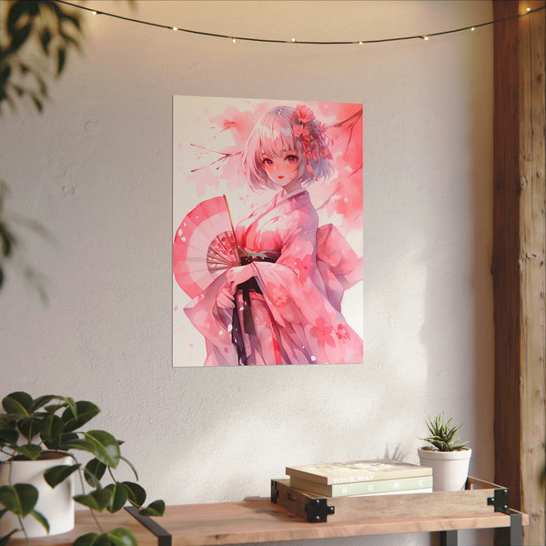 Blossom Festival - Watercolor Anime Poster