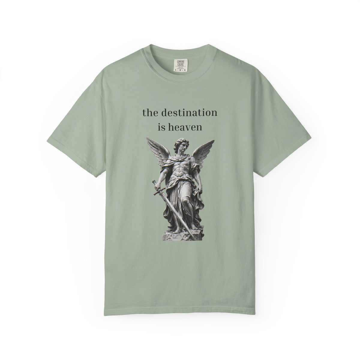 The Destination Is Heaven - Angel Statue Graphic T-Shirt