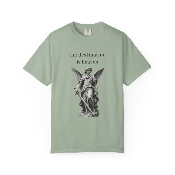 The Destination Is Heaven - Angel Statue Graphic T-Shirt