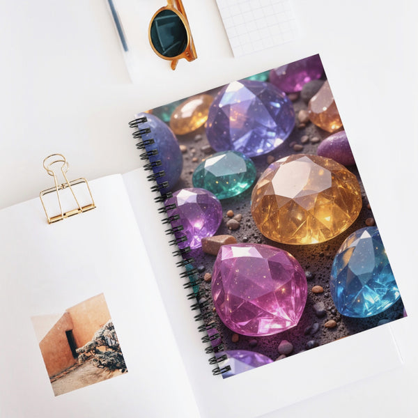 Gemstone Sparkle - 3D Art Spiral Notebook