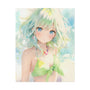 Sea Emerald - Anime Girl Watercolor Poster