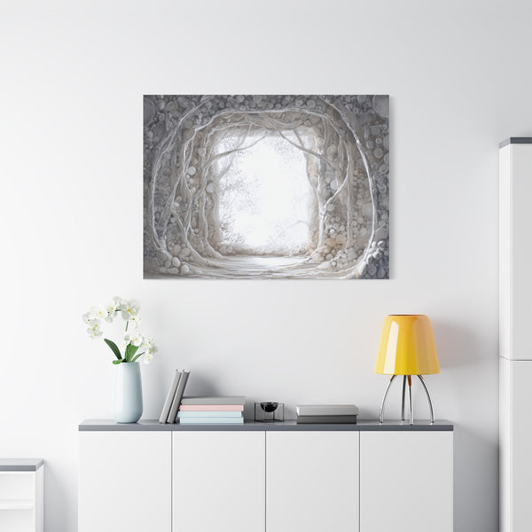 Pearl Hall - Textured White Fantasy Wall Art