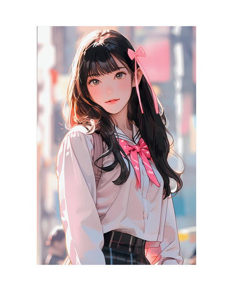 Morning in Harajuku - Anime Girl Poster