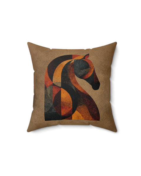 The Knight - Abstract Chess Decor Pillow