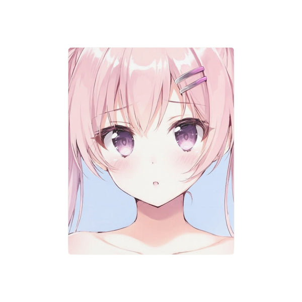 Bare Beauty - Pastel Anime Girl Metal Poster