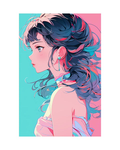Aquarose - Retro Anime Poster