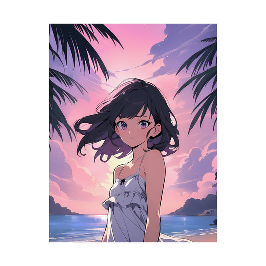 Mediah Shores - Cute Anime Girl Poster