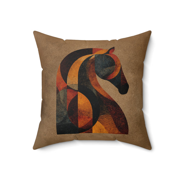 The Knight - Abstract Chess Decor Pillow