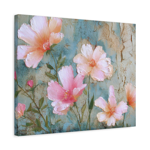 Delicate Blooming - Pink Flower Pastel Wall Art