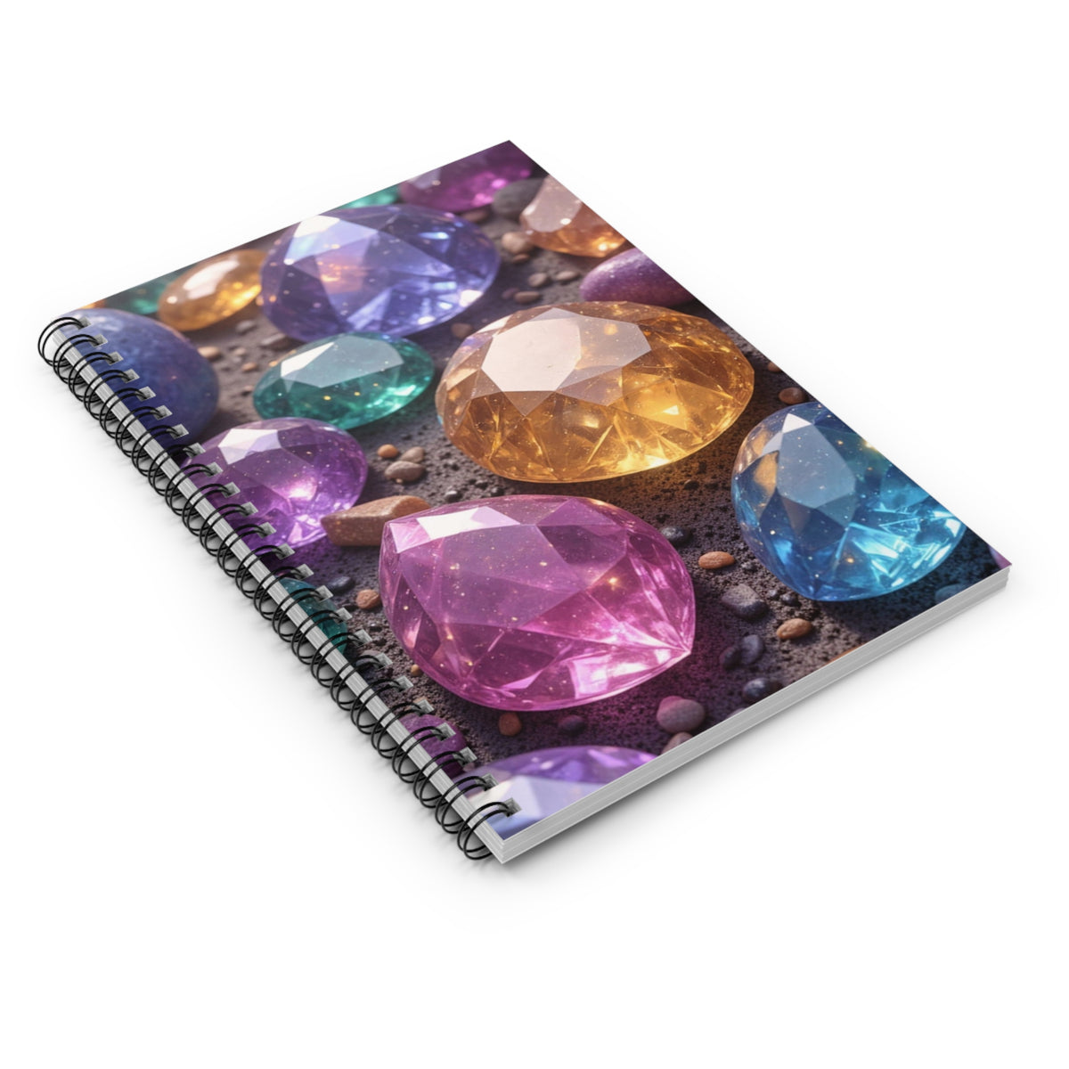 Gemstone Sparkle - 3D Art Spiral Notebook