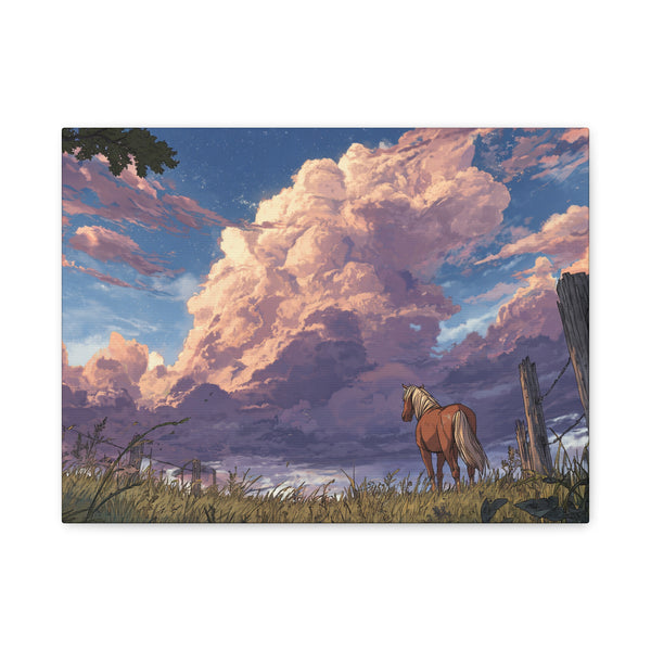 Freedom Longing - Anime Canvas Horse Print